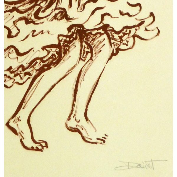 Lithograph of Flamenco Performer - signature detail - 9147m