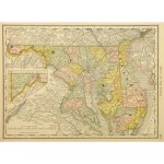 Original Antique Map of Maryland and Delaware 9227m