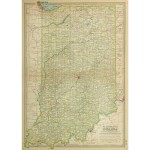 Original Antique Map Indiana 9235m