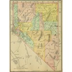 Original Antique Map of Nevada 9253m