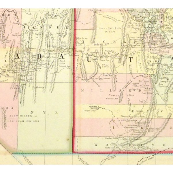 Map - Nevada & Utah, 1867 - Image 3