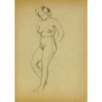 Vintage Pencil Drawing by Jean Ernst Nude Female III 9299