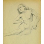 Vintage Pencil Drawing of Female Nude by Jean Ernst 9304