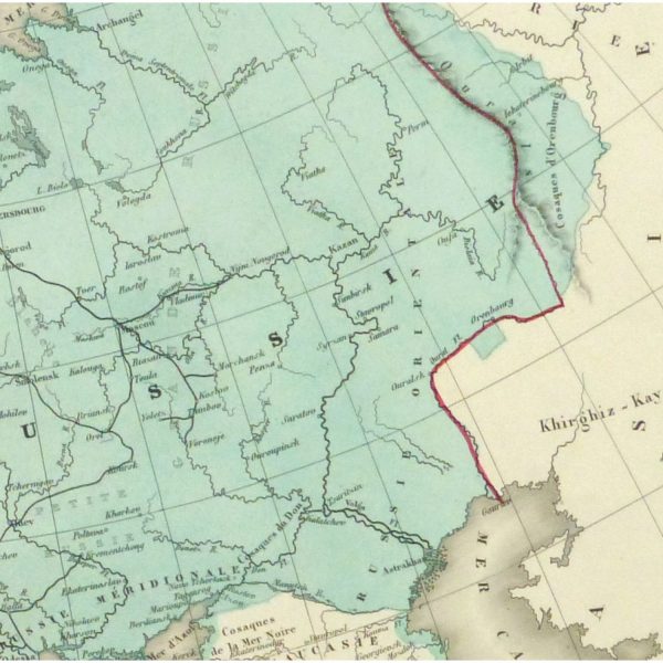 Original Antique Map Europe 1871 - detail - 9428m