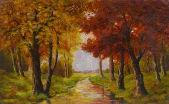 Oil Landscape - Autumn River-main-10113M