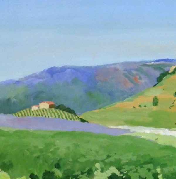 Acrylic Landscape - French Vineyards - Detail 2- 9960M