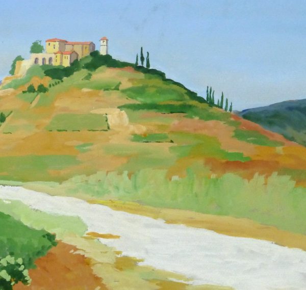 Acrylic Landscape - French Vineyards - Detail 1- 9960M