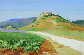 Acrylic Landscape - French Vineyards - Main- 9960M