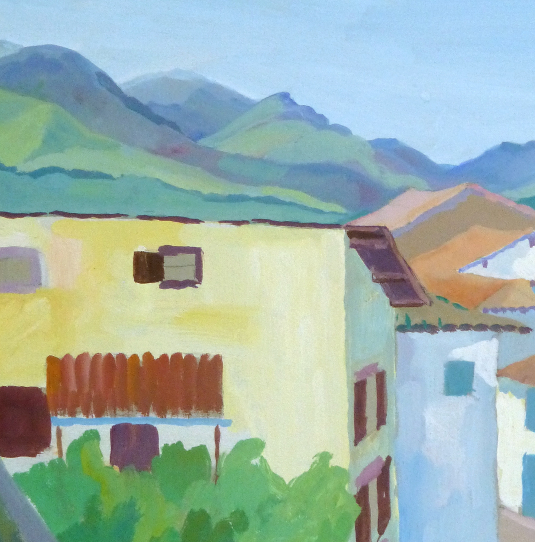 - French Hillside Village - Detail 2- 9963M