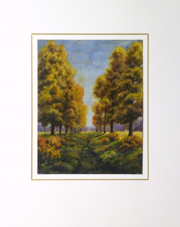 Oil Landscape - Arbor Path - Matted-9972M