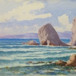Watercolor Seascape - Rocky Shore-main-10236M