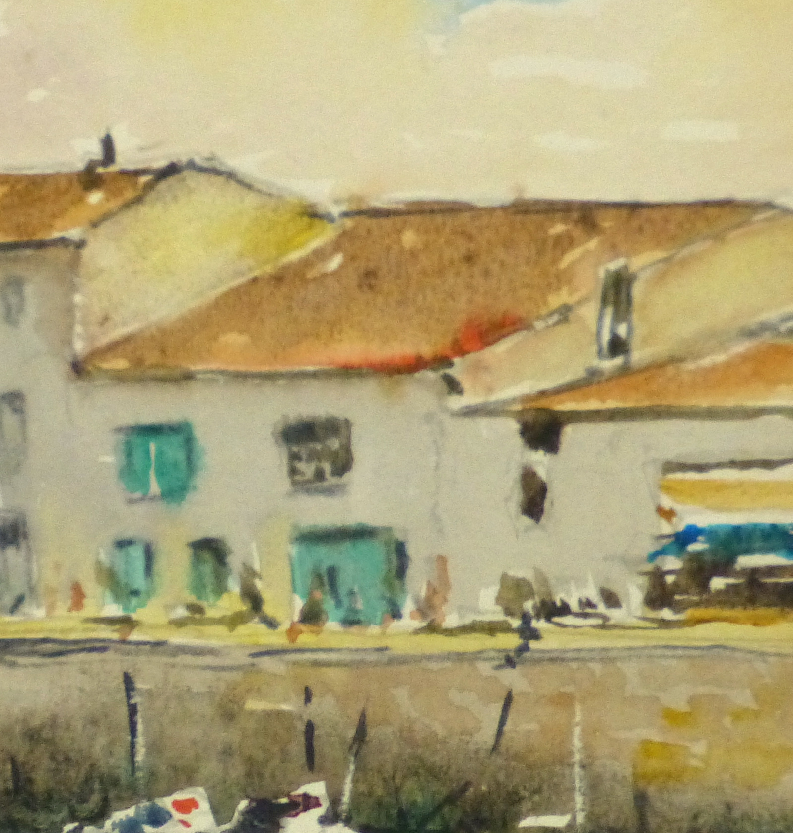 Watercolor Seascape - La Rochelle Harbor-detail-10244M