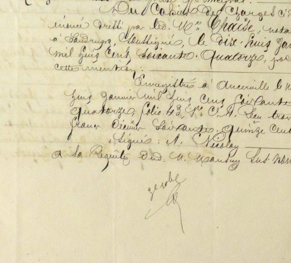 French Manuscript, 1874 - Image 3