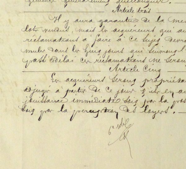 French Manuscript, 1874 - Image 3