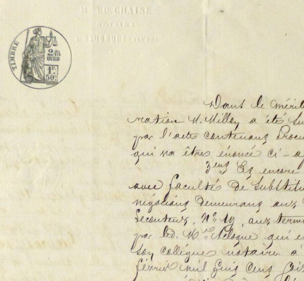 French Manuscript, 1874 - Image 2