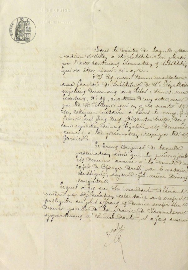 French Manuscript, 1874