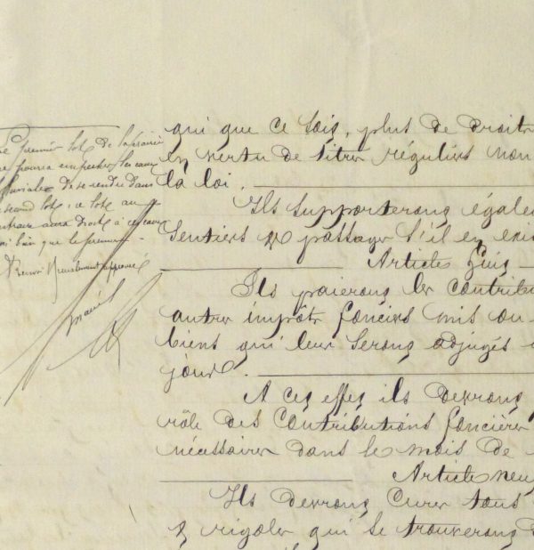 French Manuscript, 1874 - Image 2