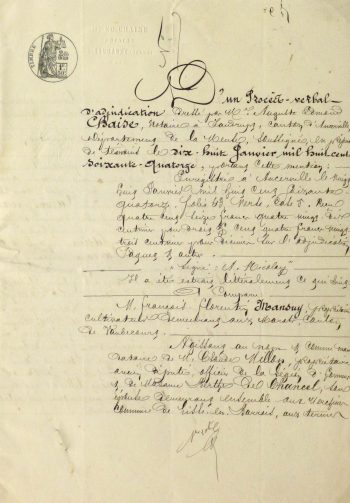 French Manuscript, 1874