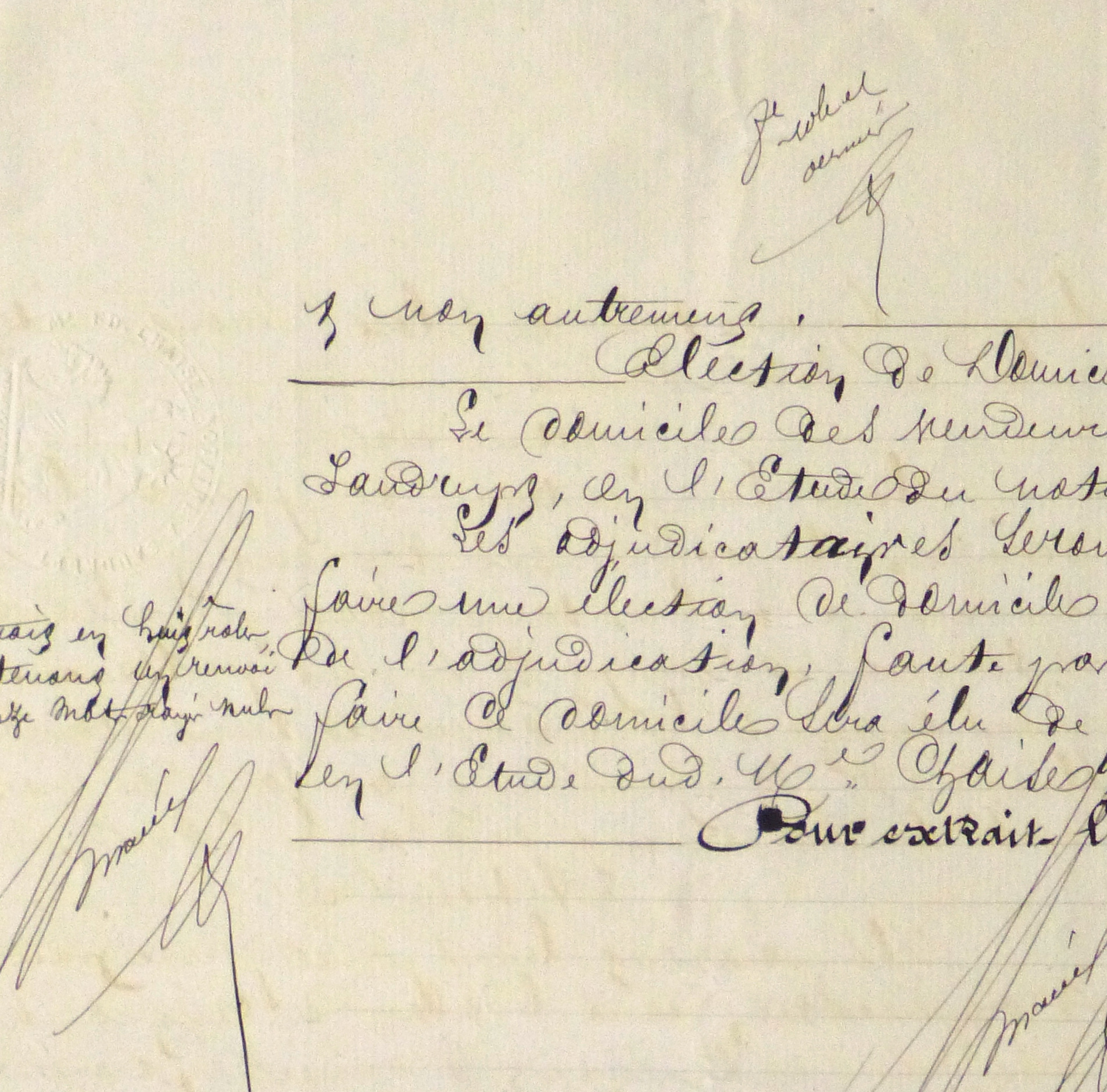 French Manuscript, 1874 - Image 2