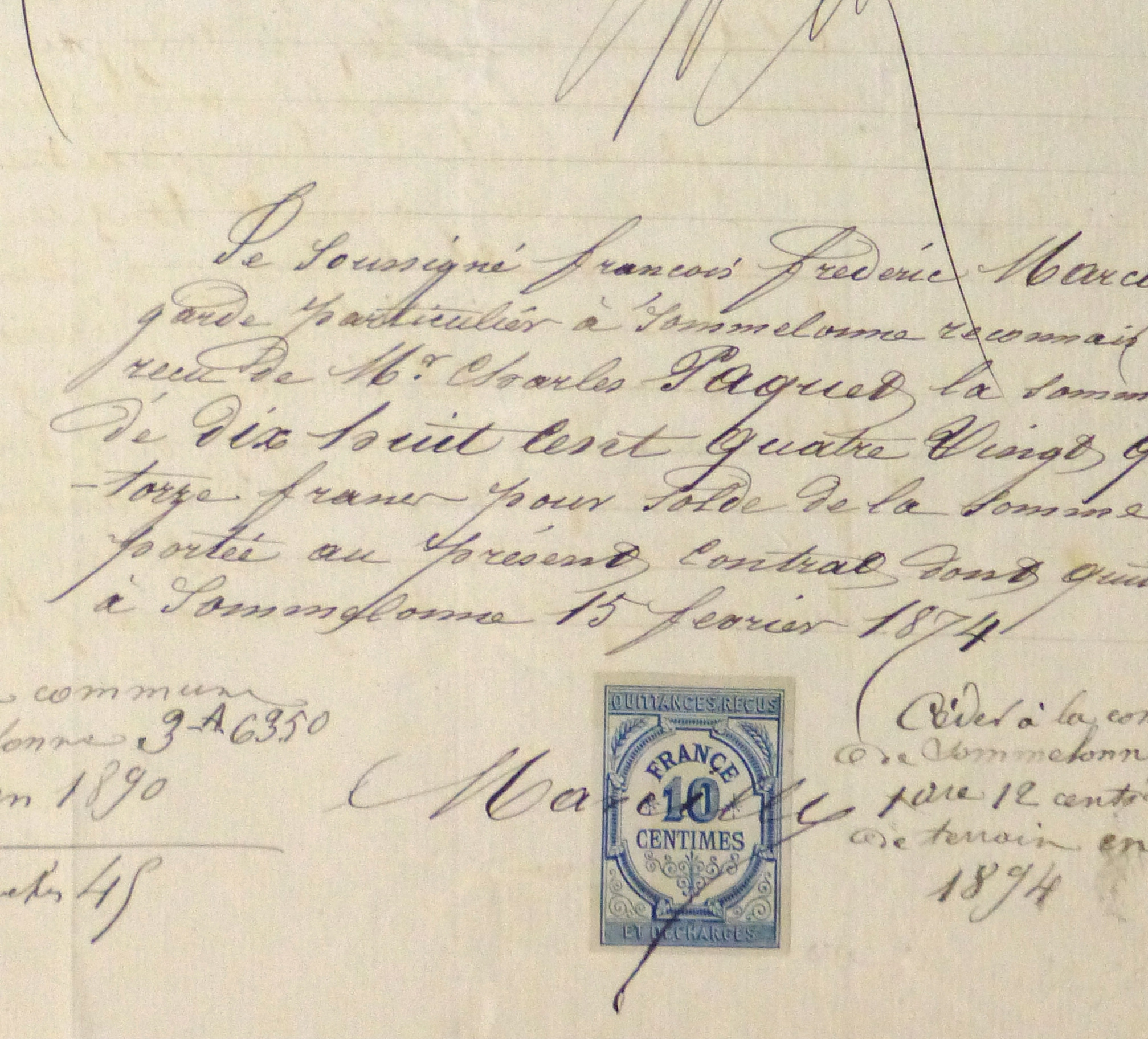 French Manuscript, 1874 - Image 3