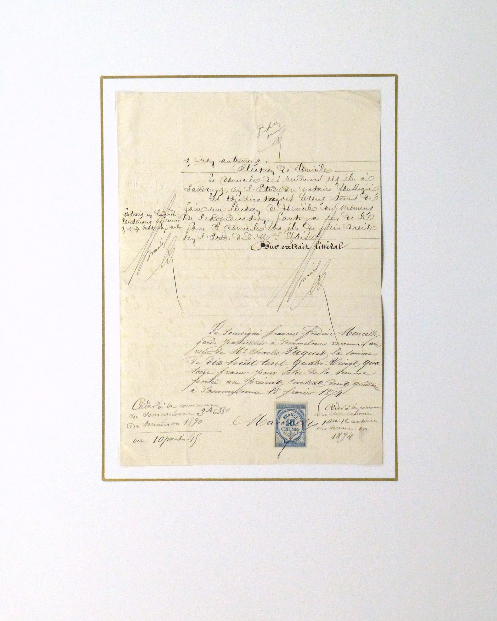 French Manuscript, 1874 - Image 4