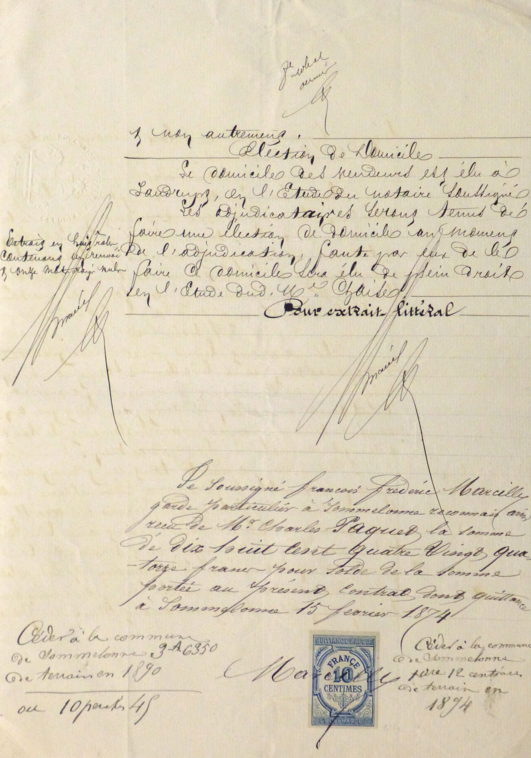 French Manuscript, 1874