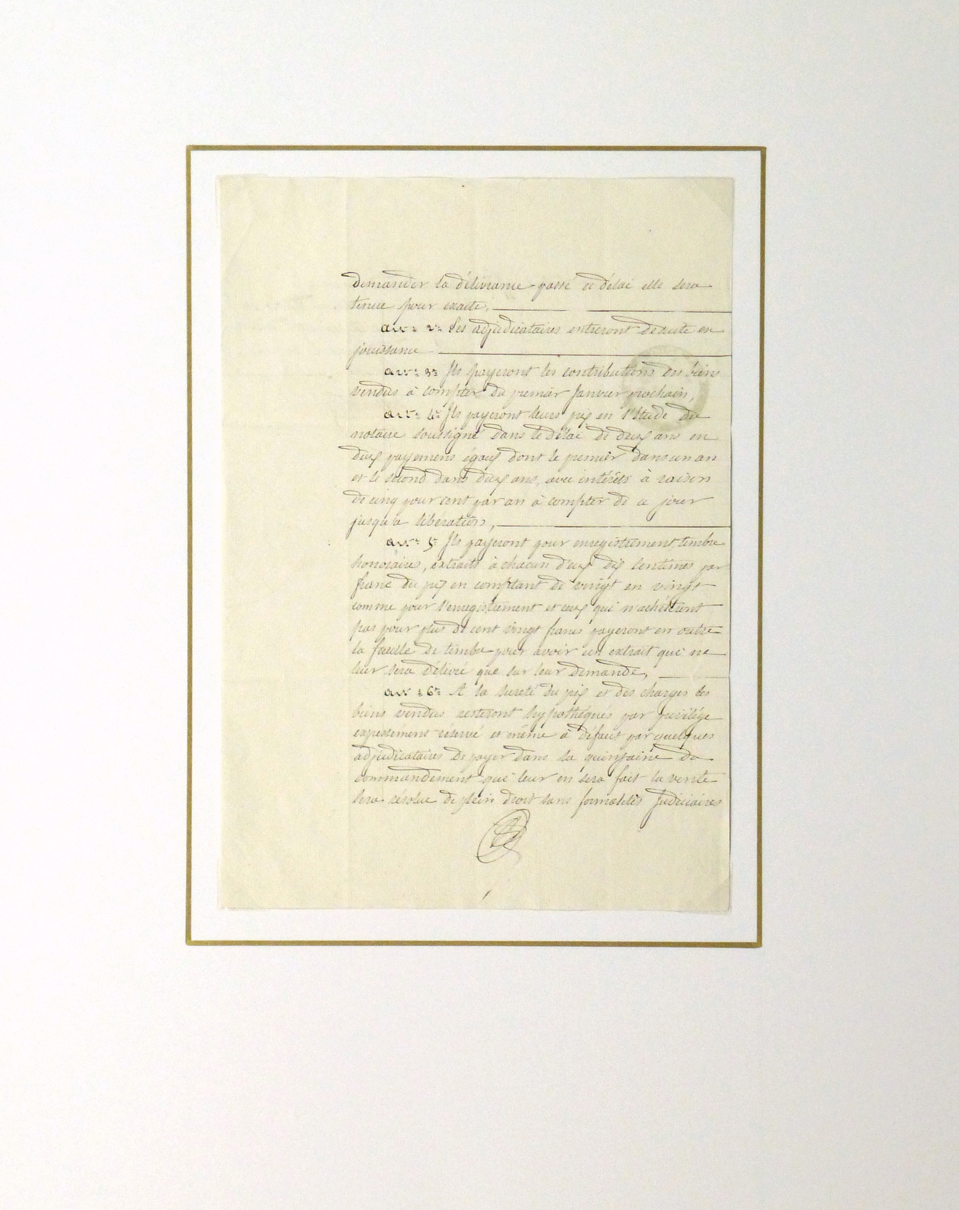 French Manuscript-matted-10292M