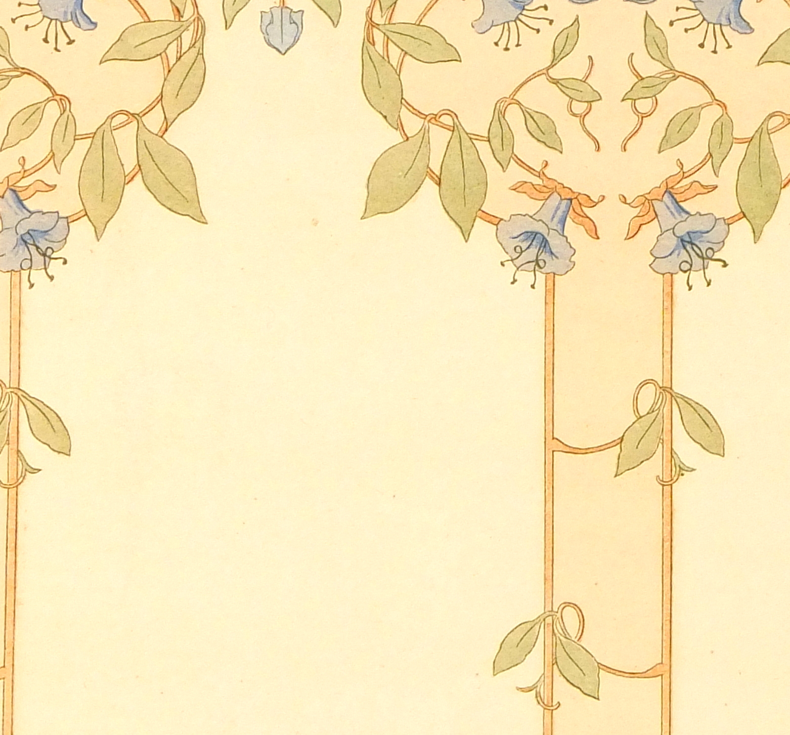 Pochoir Interior Lithograph-detail-5681K