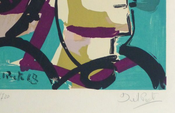 Abstract Portrait Lithograph, 1968-detail-10390M