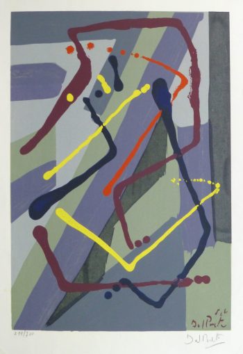 Abstract Lithograph, Circa 1970-main-10391M