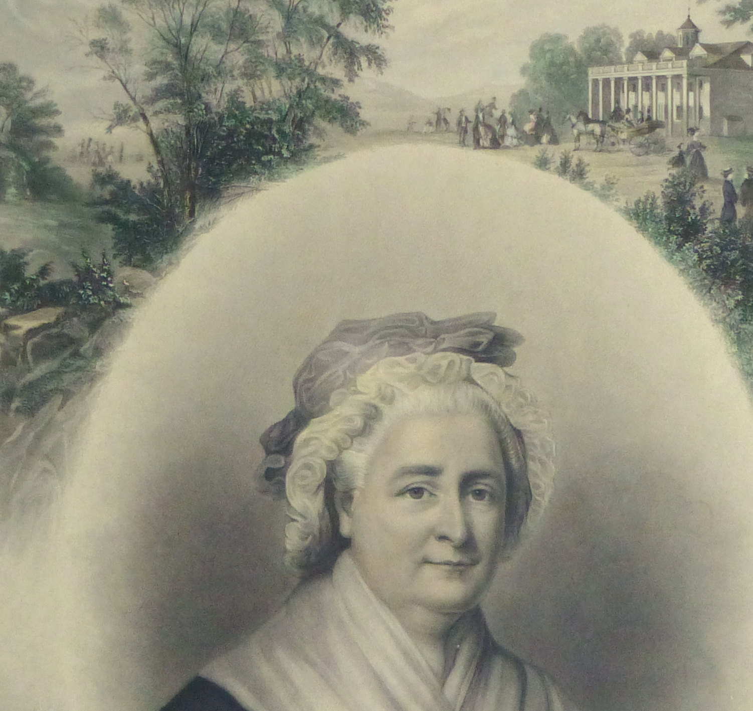 Martha Washington Print, 1870-detail 2-10394M