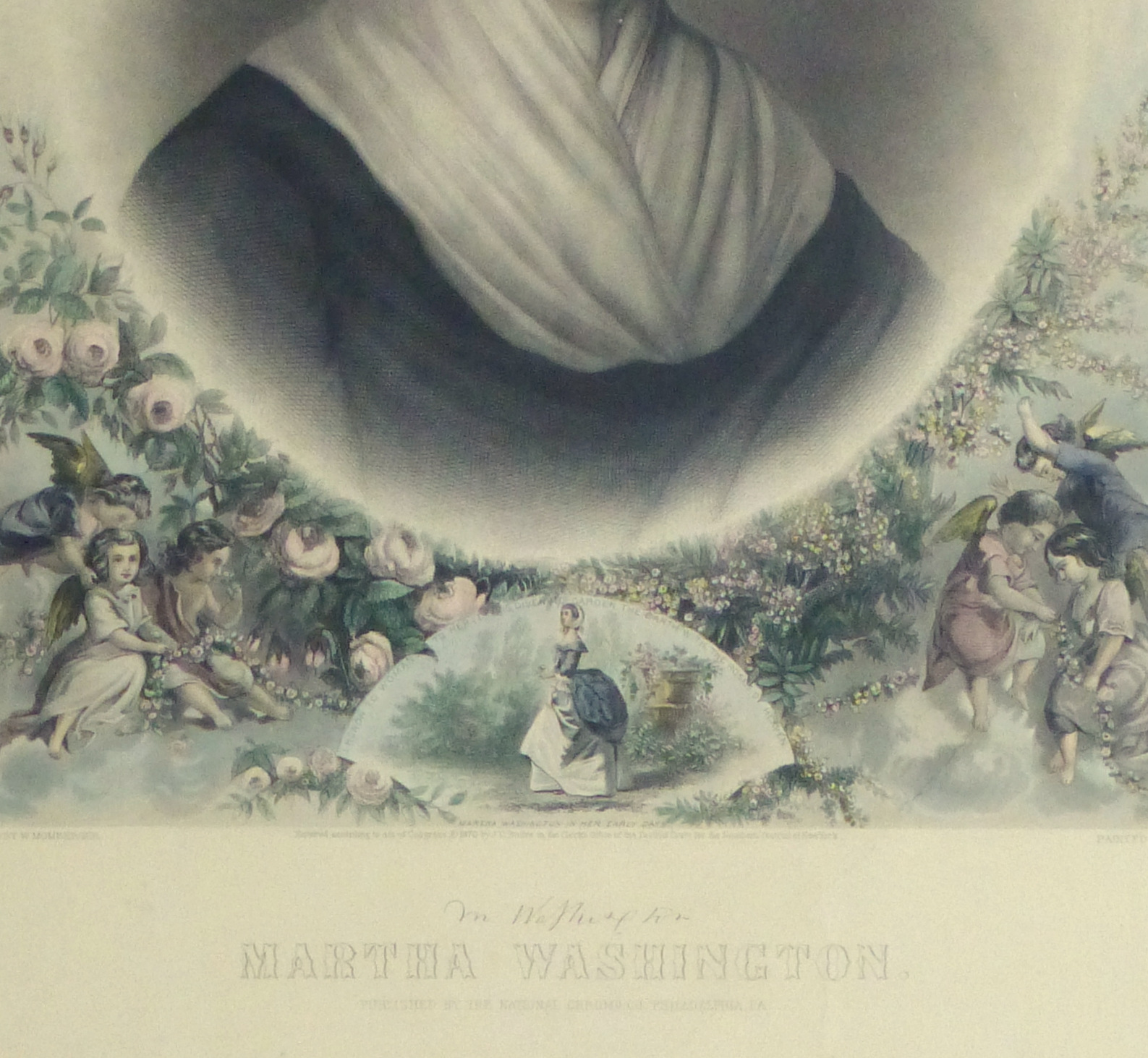 Martha Washington Print, 1870-detail-10394M