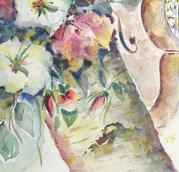 Watercolor Still Life - Musical Blooms, 1997-detail-10395M