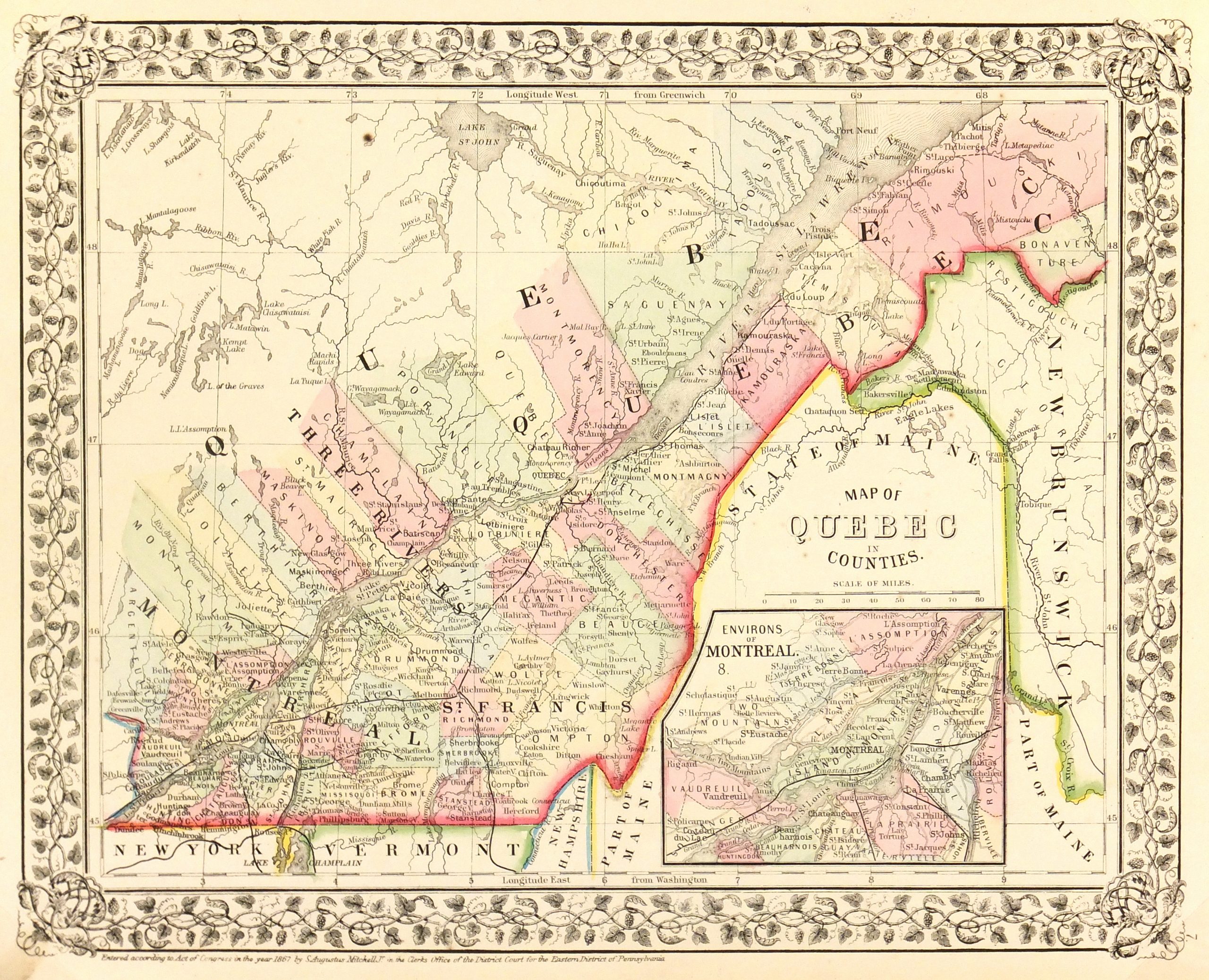 Quebec, Canada Map, 1867-main-5513K