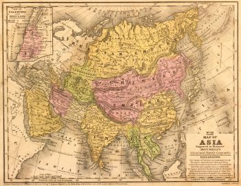 Map of Asia, 1852