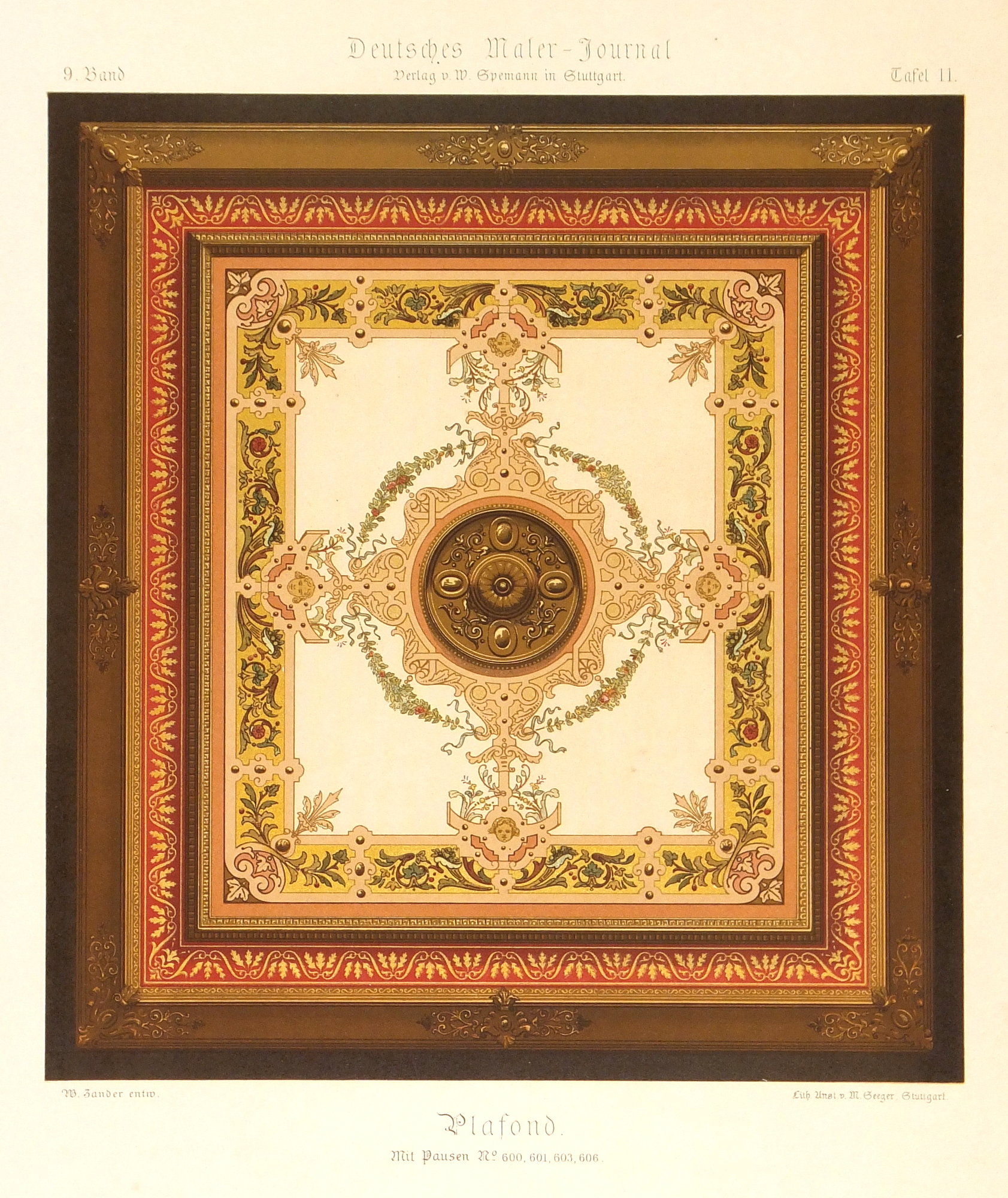 Decorative Ceiling Print, Circa 1880-main-5685K