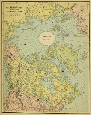 Polar Regions Map, Circa 1885-main-5759K