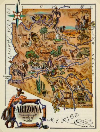Pictorial Map - Arizona, 1946-main-5895K