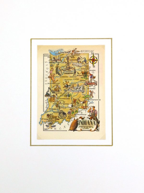 Indiana Pictorial Map, 1946 - Image 4