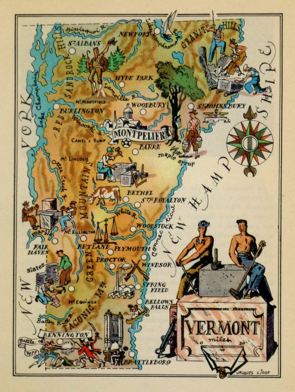 Vermont Pictorial Map, 1946-main-6232K