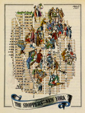 Shoppers of New York City Pictorial Map, 1946-main-6235K