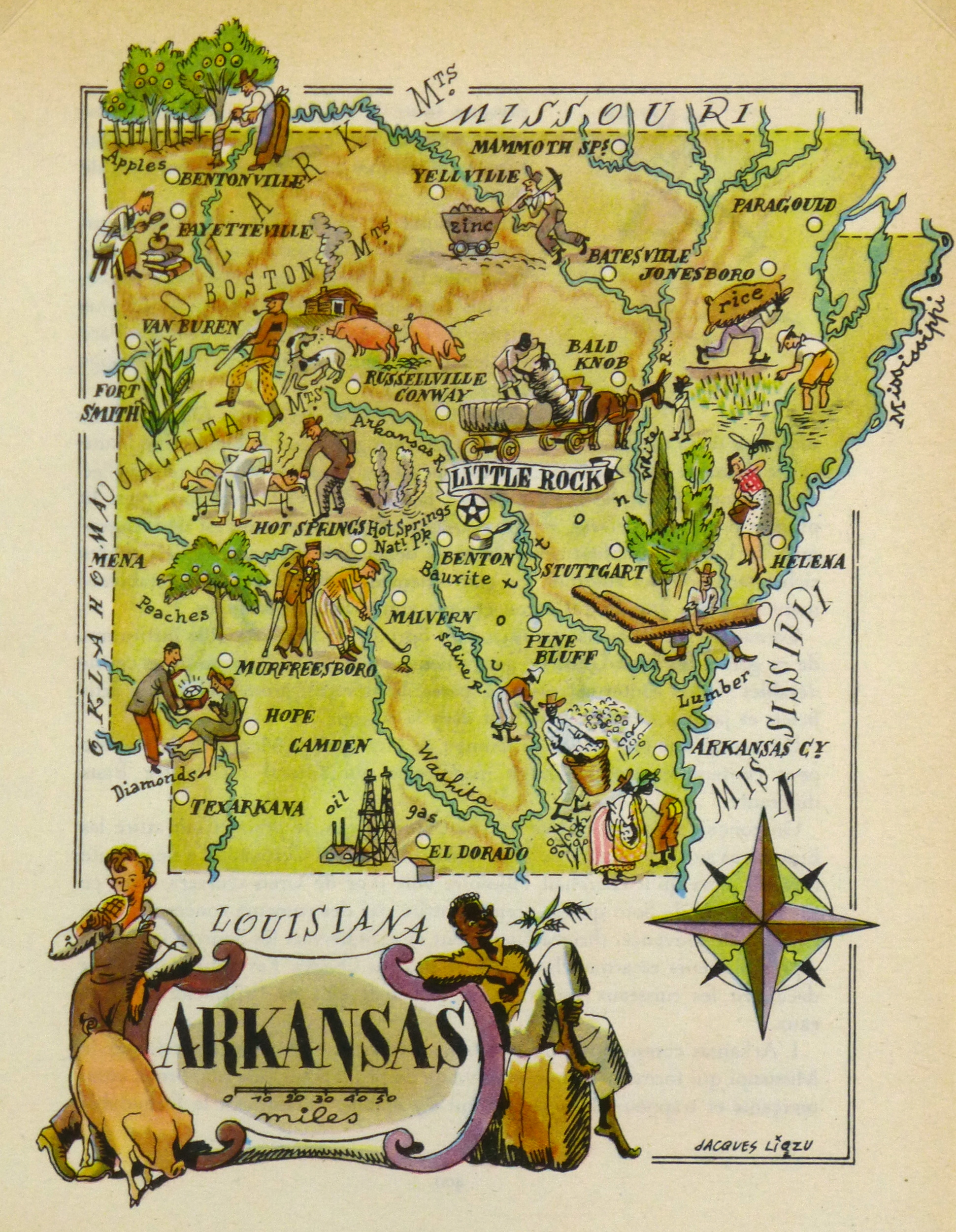 Pictorial Map - Arkansas, 1946-main-6240K