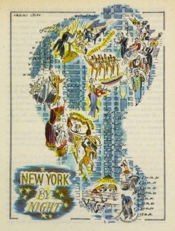New York at Night Pictorial Map, 1946-main-6242K