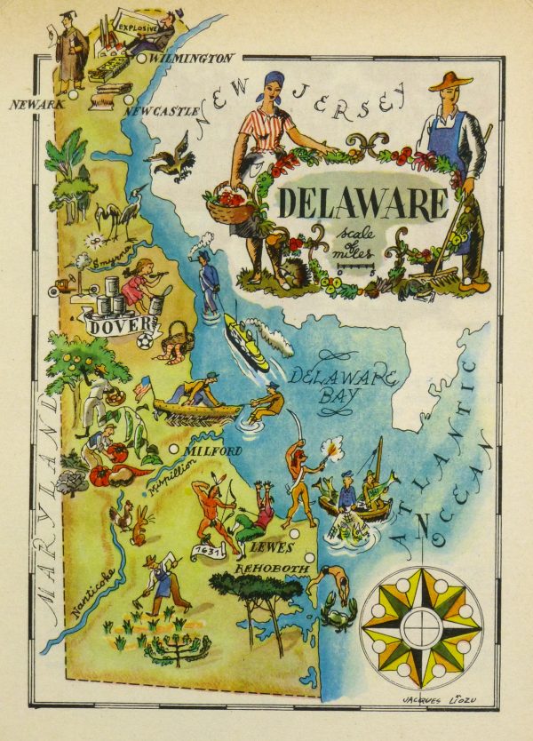 Pictorial Map - Delaware, 1946-main-6243K