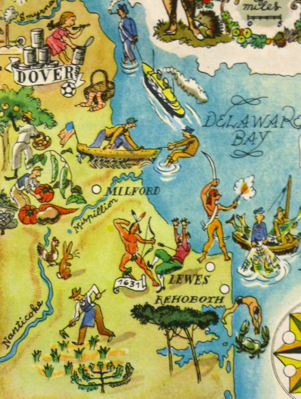 Pictorial Map - Delaware, 1946-detail-6243K