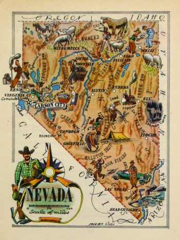 Nevada Pictorial Map, 1946-main-6246K