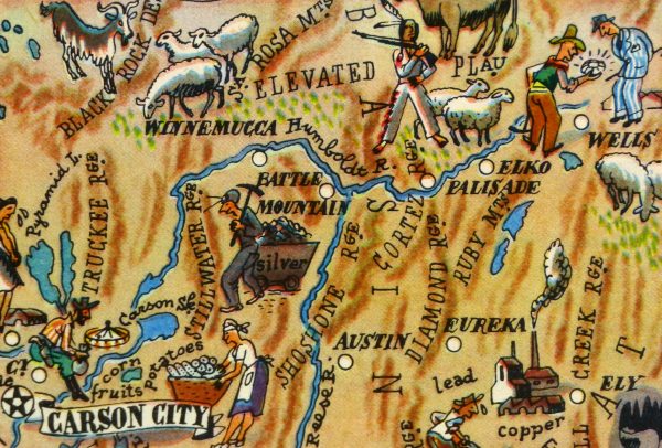 Nevada Pictorial Map, 1946-detail-6246K