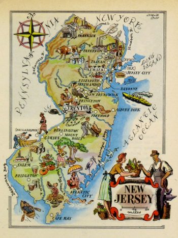 New Jersey Pictorial Map, 1946-main-6251K
