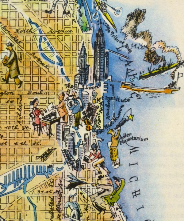 Pictorial Map - Chicago, 1946-detail-6252K