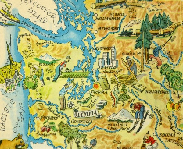 Washington Pictorial Map, 1946-detail-6260K
